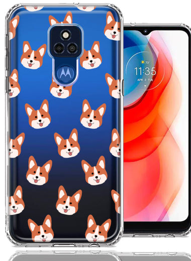 Motorola Moto G Play 2021 Shiba Inu Polkadots Design Double Layer Phone Case Cover