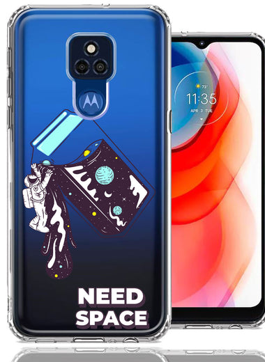 Motorola Moto G Play 2021 Need Space Astronaut Stars Design Double Layer Phone Case Cover