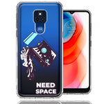 Motorola Moto G Play 2021 Need Space Astronaut Stars Design Double Layer Phone Case Cover