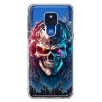 Motorola Moto G Play 2021 Cyberpunk Machine Headphones Skull Double Layer Phone Case Cover