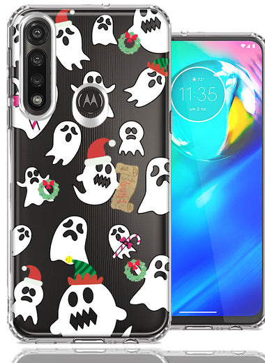 Motorola Moto G Power Halloween Christmas Ghost Design Double Layer Phone Case Cover