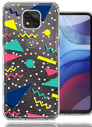 Motorola Moto G Power 2021 90's Swag Shapes Design Double Layer Phone Case Cover