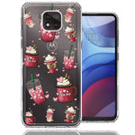 Motorola Moto G Power 2021 Coffee Lover Valentine's Hearts Pink Drink Latte Double Layer Phone Case Cover