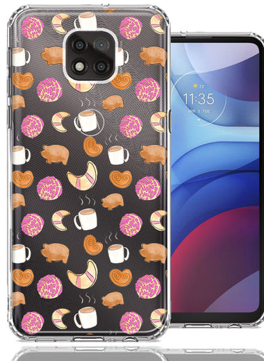 Motorola Moto G Power 2021 Mexican Pan Dulce Cafecito Coffee Concha Polka Dots Double Layer Phone Case Cover