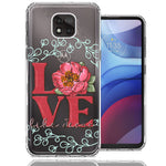 Motorola Moto G Power 2021 Love Like Jesus Flower Text Christian Double Layer Phone Case Cover