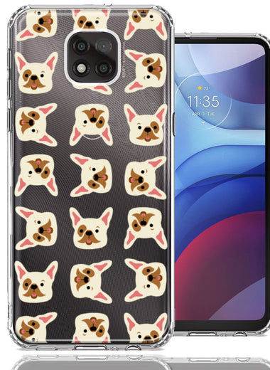 Motorola Moto G Power 2021 Frenchie Bulldog Polkadots Design Double Layer Phone Case Cover