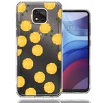Motorola Moto G Power 2021 Tropical Pineapples Polkadots Design Double Layer Phone Case Cover