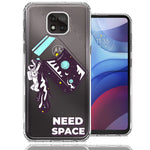 Motorola Moto G Power 2021 Need Space Astronaut Stars Design Double Layer Phone Case Cover