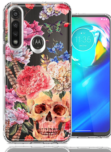 For Motorola Moto G Power 2020 Indie Spring Peace Skull Feathers Floral Butterfly Flowers Phone Case Cover