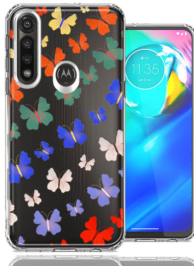 Motorola Moto G Power Colorful Butterflies Design Double Layer Phone Case Cover