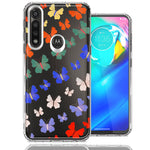 Motorola Moto G Power Colorful Butterflies Design Double Layer Phone Case Cover