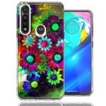 Motorola Moto G Power Colorful Daisies Design Double Layer Phone Case Cover
