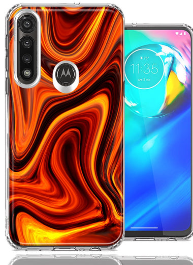Motorola Moto G Power Fire Abstract Design Double Layer Phone Case Cover