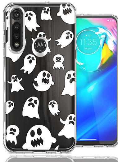 Motorola Moto G Power Halloween Spooky Ghost Design Double Layer Phone Case Cover