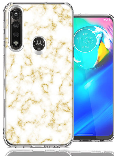 Motorola G Power Gold Marble Design Double Layer Phone Case Cover
