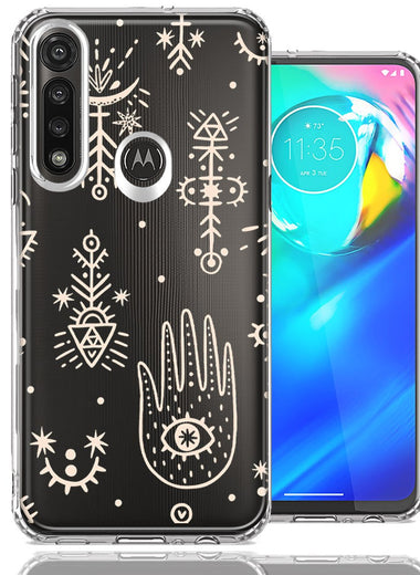Motorola G Power Hamsa Amulet Design Double Layer Phone Case Cover