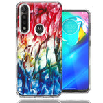Motorola G Power Land Sea Abstract Design Double Layer Phone Case Cover
