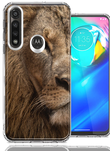 Motorola G Power Lion Face Nosed Design Double Layer Phone Case Cover