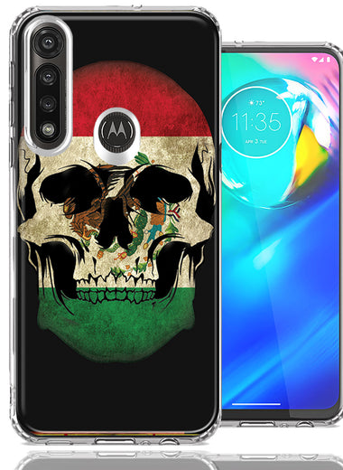 Motorola Moto G Power Mexico Flag Skull Design Double Layer Phone Case Cover