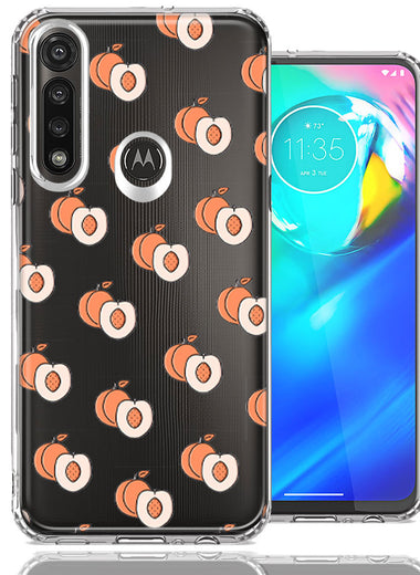 Motorola Moto G Power Polka Dot Peaches Design Double Layer Phone Case Cover