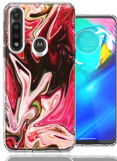 Motorola Moto G Power Pink Abstract Design Double Layer Phone Case Cover