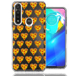 Motorola Moto G Power Pizza Hearts Polka dots Design Double Layer Phone Case Cover