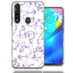 Motorola G Power Purple Marble Design Double Layer Phone Case Cover
