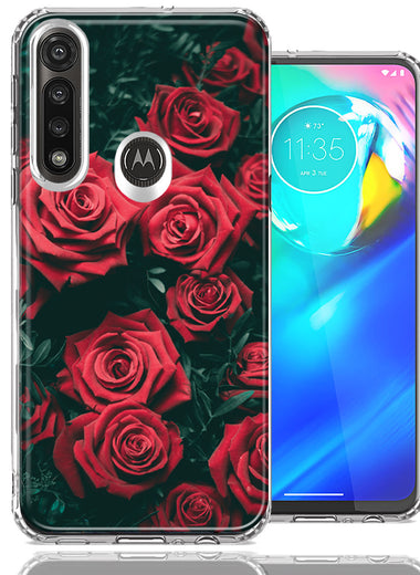Motorola G Power Red Roses Design Double Layer Phone Case Cover