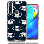 Motorola G Power Starry Evil Eyes Design Double Layer Phone Case Cover