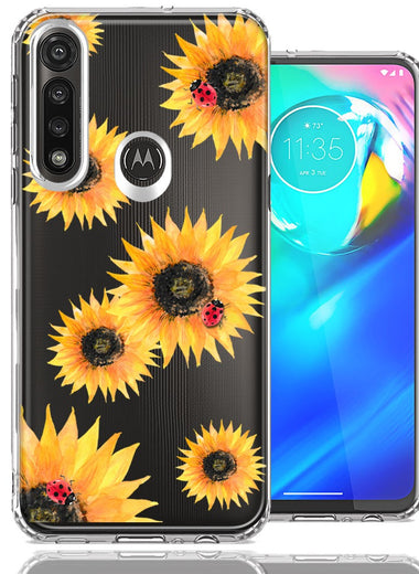 Motorola G Power Sunflower Ladybug Design Double Layer Phone Case Cover