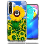 Motorola G Power Sunflowers Design Double Layer Phone Case Cover