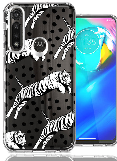 Motorola Moto G Power Tiger Polkadots Design Double Layer Phone Case Cover