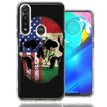 Motorola Moto G Power US Mexico Flag Skull Double Layer Phone Case Cover