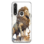 Motorola Moto G Power Ancient Lion Sculpture Hybrid Protective Phone Case Cover