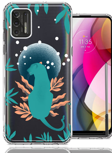 Motorola Moto G Stylus 2021 Moon Green Jaguar Design Double Layer Phone Case Cover