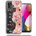 For Motorola Moto G Stylus 2021 Blush Pink Peach Spring Flowers Peony Rose Phone Case Cover