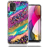 Motorola Moto G Stylus 2021 Leopard Paint Colorful Beautiful Abstract Milkyway Double Layer Phone Case Cover