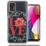 Motorola Moto G Stylus 2021 Love Like Jesus Flower Text Christian Double Layer Phone Case Cover