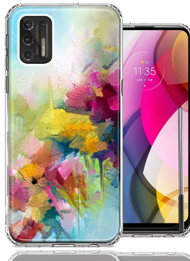 For Motorola Moto G Stylus 2021 Watercolor Flowers Abstract Spring Colorful Floral Painting Phone Case Cover