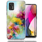 For Motorola Moto G Stylus 2021 Watercolor Flowers Abstract Spring Colorful Floral Painting Phone Case Cover