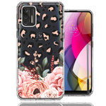 For Motorola Moto G Stylus 2021 Classy Blush Peach Peony Rose Flowers Leopard Phone Case Cover