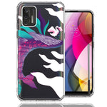 Motorola Moto G Stylus 2021 Mystic Floral Whale Design Double Layer Phone Case Cover