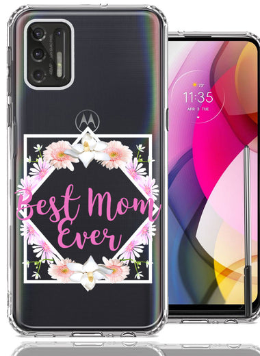 Motorola Moto G Stylus 2021 Best Mom Ever Mother's Day Flowers Double Layer Phone Case Cover
