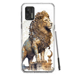 Motorola Moto G Stylus 2021 Ancient Lion Sculpture Hybrid Protective Phone Case Cover