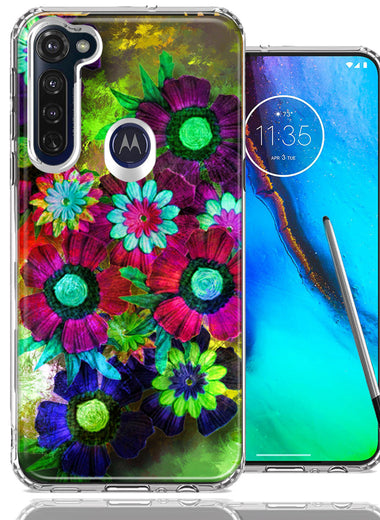 Motorola Moto G stylus Colorful Daisies Design Double Layer Phone Case Cover