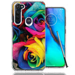 Motorola Moto G stylus Colorful Roses Design Double Layer Phone Case Cover