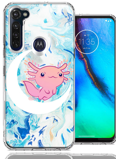 Motorola Moto G Stylus Pink Axolotl Moon Mable Design Double Layer Phone Case Cover