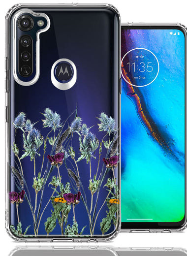 Motorola Moto G Stylus Country Dried Flowers Design Double Layer Phone Case Cover