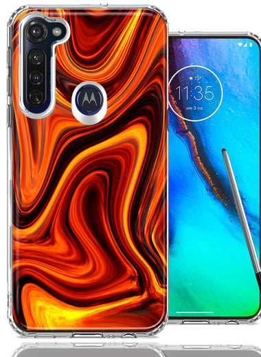 Motorola Moto G stylus Fire Abstract Design Double Layer Phone Case Cover