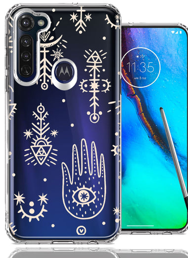 Motorola Moto G stylus Hamsa Amulet Design Double Layer Phone Case Cover